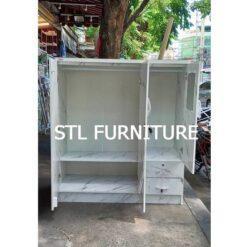 ภายในตู้เสื้อผ้า 3 บานเด็ก ลายหินอ่อน