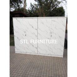 ตู้เสื้อผ้าลาย 4 ฟุต ประตูยาว ลายหินอ่อน 2 ใบ