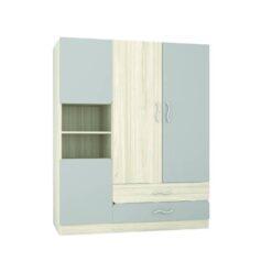 ตู้เสื้อผ้า เด็ก 3 บาน สีเทา