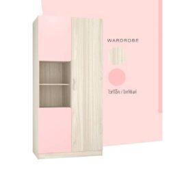 ตู้เสื้อผ้า เด็ก สีไวท์พิงค์