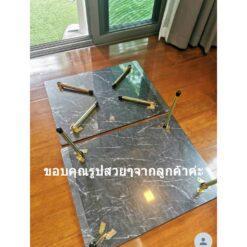 โต๊ะญี่ปุ่น 60x80 cm ลายหินดำ ขนาดใหญ๋