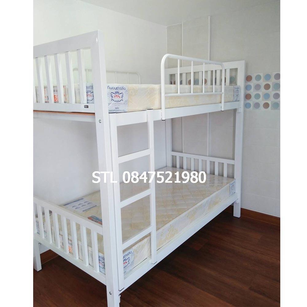 เตียง2ชั้น สีขาว ที่นอนดาร์ลิ่ง
