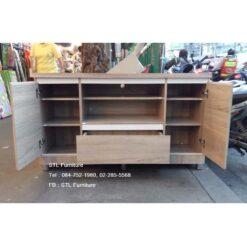 ตู้วางทีวี 120 มีขา สีโซลิด