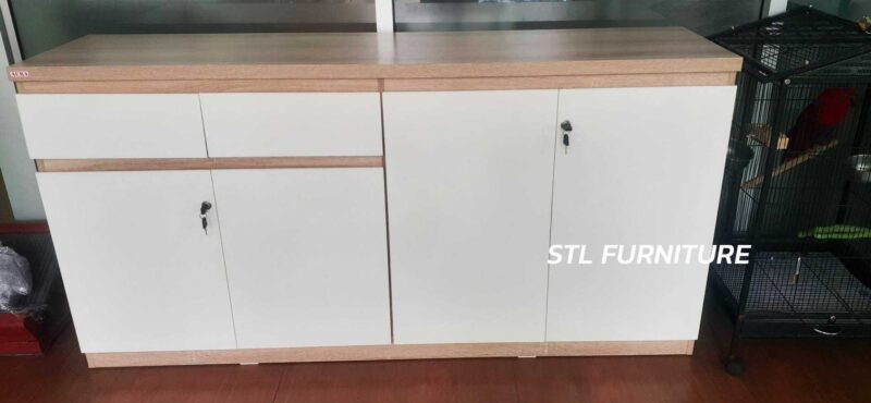 ตู้คอนโซล 160 cm สีโซลิดขาว มินิมอลสวยๆ