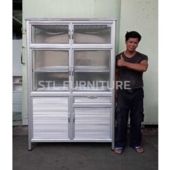 ตู้กับข้าวโครงอลูมิเนียม 120 cm เทียบขนาด