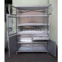 ตู้กับข้าวโครงอลูมิเนียม 120 cm ใหญ่พิเศษ ภายใน