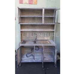 ภายใน ตู้ซิงค์ล้างจาน โครงเหล็ก ต่อบน 120 cm ลายหินผสม