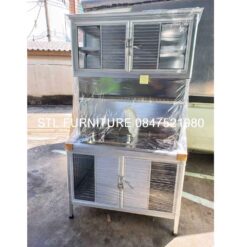 ตู้ซิงค์โครงอลูมิเนียมล้วน 100 cm ทนทาน