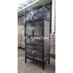 ตู้กับข้าวโครงอลูมิเนียม สีชา ขนาดพิเศษ