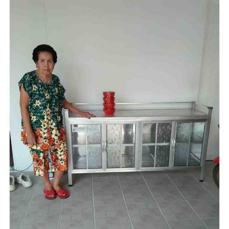 จัดส่งตู้ครัวหน้ากระเบื้อง 150 cm