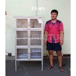 ตู้กับข้าวซันกิ 2.5 ฟุต เทียบความสูงกับคน