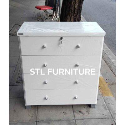 ตู้ลิ้นชัก สีขาว 80 cm top pvc