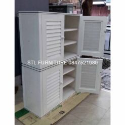 ตู้รองเท้า พีวีซี 2 ใบ ซ้อน