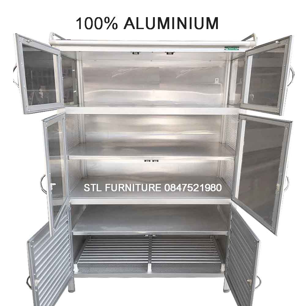 ตู้กับข้าวซันกิ โครงอลูมิเนียม ภายใน