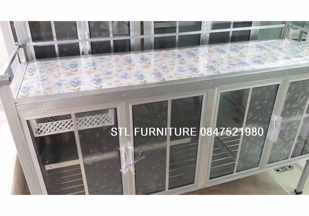 ตู้วางเตาแก๊สหน้ากระเบื้อง ขนาด 150 cm สวยน่าใช้