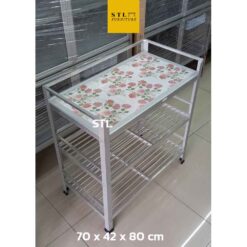 ชั้นคว่ำจาน อลูมิเนียม บนกระเบื้อง กลาง