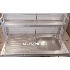 อ่างสแตนเลสของซิงค์ที่มีต่อบน