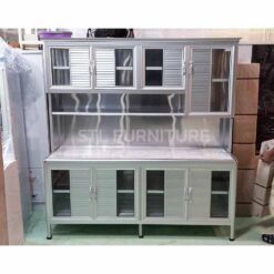 ตู้ครัวโครงอลูมิเนียมมุมมน ขนาด 180 cm สวยมาก