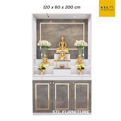 โต๊ะหมู่บูชา ใหญ่ 120 cm มีไฟ โมเดิร์น