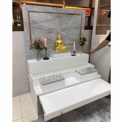 โต๊ะหมู่บูชาพระแบบเตี้ย 120 cm ช่องเปิดเก็บของได้