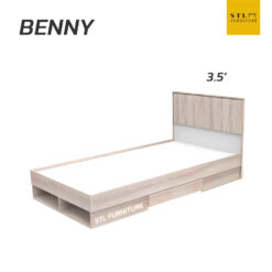 เตียง BENNY 3.5 ฟุต ลิ้นชักข้าง+ช่องเก็บของปลายเตียง