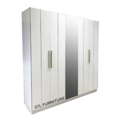 ตู้เสื้อผ้า cunati สีขาวขอบทอง