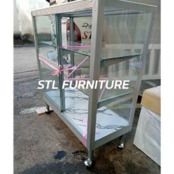 ตู้โชว์กระจกมีล้อเลื่อน