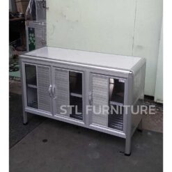 ด้านข้าง ตู้เคาน์เตอร์ครัว โครงอลูมิเนียม 120 cm