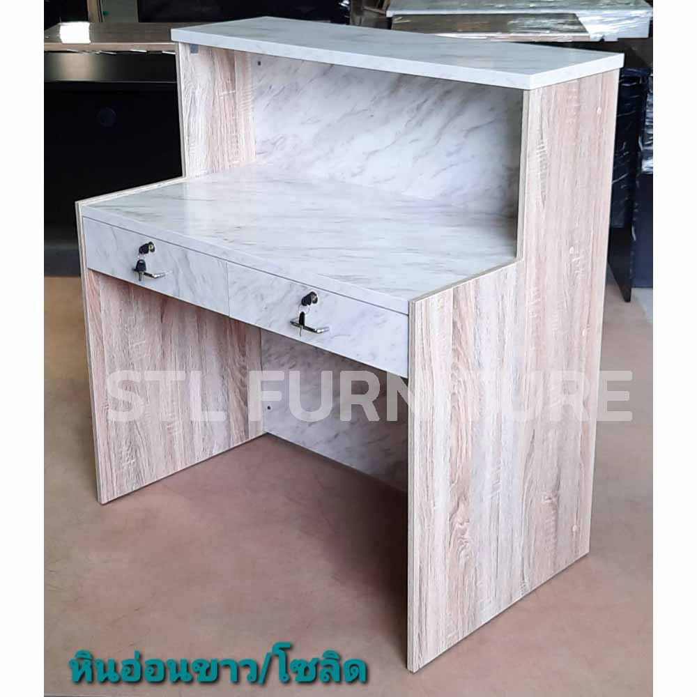 โต๊ะเคาน์เตอร์ ลายหิน 100 cm ลายหินอ่อนตัดโซลิด