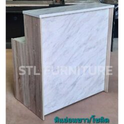 ด้านข้าง โต๊ะเคาน์เตอร์ ลายหิน 100 cm ลายหินอ่อนตัดโซลิด