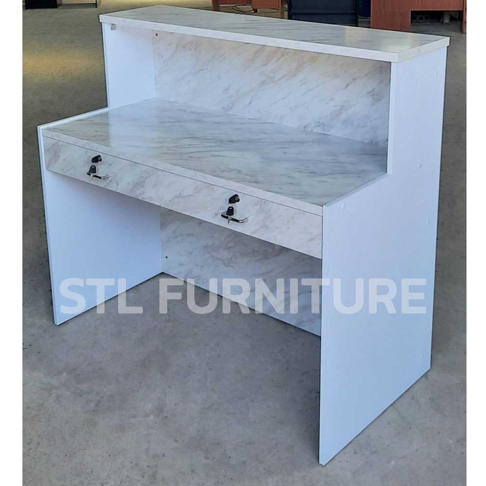 โต๊ะเคาน์เตอร์ ลายหิน 100 cm ลายหินอ่อนตัดสีขาว