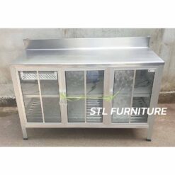 ตู้วางเตาท็อปสแตนเลส 304 ทนทานสุดๆ