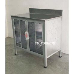 ตู้วางเตาหน้าสแตนเลส 304 กันตก