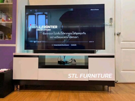 ตู้ทีวีโมเดิร์น เสริมขาสูง 10 cm