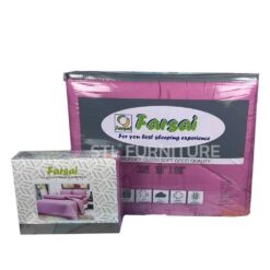 ชุดผ้าปูที่นอน+ผ้านวม สีชมพู