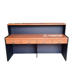 โต๊ะเคาน์เตอร์ 180 cm 200 cm 4 ลิ้นชัก สีเชอร์รี่ดำ