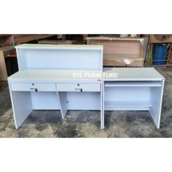 โต๊ะเคาน์เตอร์ 2 ลิ้นชัก + โต๊ะคอม 80 cm