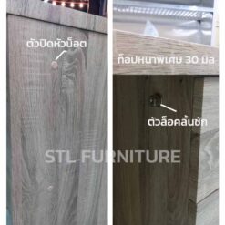 โต๊ะทำงาน 150 cm 3 ลิ้นชักข้าง สีโซลิด จุดเด่น