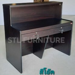 โต๊ะเคาน์เตอร์ 2 ลิ้นชักคู่ สีโอ๊คล้วน