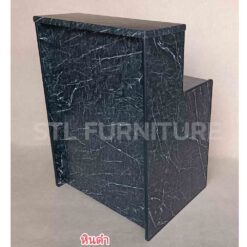 โต๊ะเคาน์เตอร์ 80 cm 1 ลิ้นชัก ลายหินดำ ด้านหน้า