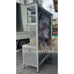 ด้านหลัง ตู้ซิงค์ล้างจาน อลูมิเนียมทั้งใบ ล่างโล่ง