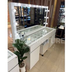 โต๊ะเครื่องแป้งเกาหลี ใหญ่พิเศษ 160 cm มีไฟ 1