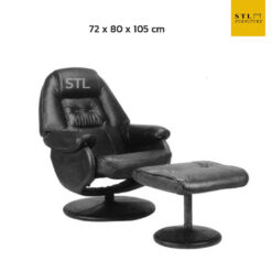 เก้าอี้ปรับนอน พร้อมสตูล รูปไข่