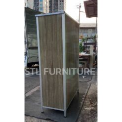 ด้านหลัง ตู้เสื้อผ้าอลูมิเนียม กระจกเงาข้างขวา