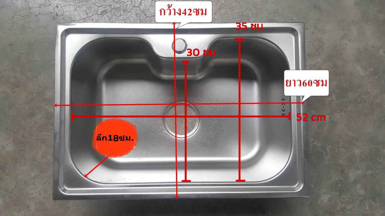 ขนาดอ่างเดี่ยว ตู้ซิงค์ครัวไทย