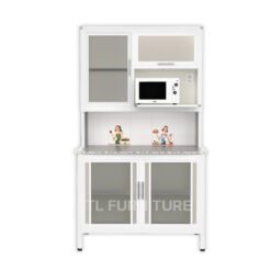 ตู้ครัว-ตู้ซิงค์ ท็อปหิน 100 cm วางไมโครเวฟ หน้าเรียบ