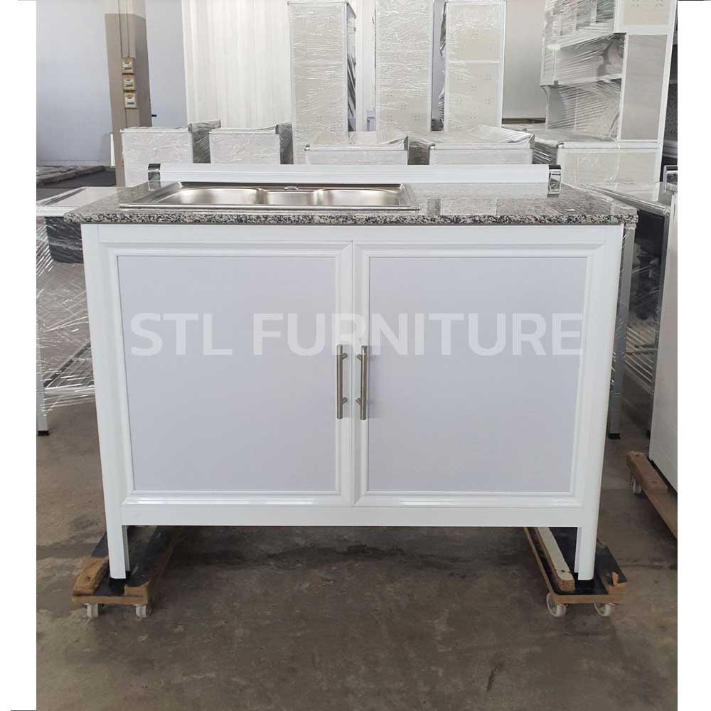 แบบ ตู้วางเตา-ตู้ซิงค์ ท็อปหิน 100 cm 1