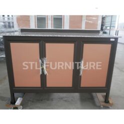 แบบ ตู้วางเตา-ตู้ซิงค์ ท็อปหิน 123 cm