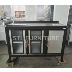 แบบ ตู้วางเตา-ตู้ซิงค์ ท็อปหิน 100 cm1