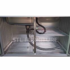 ภายใน ตู้ซิงค์โครงอลูมิเนียม ไม่ต่อบน แถมก็อก